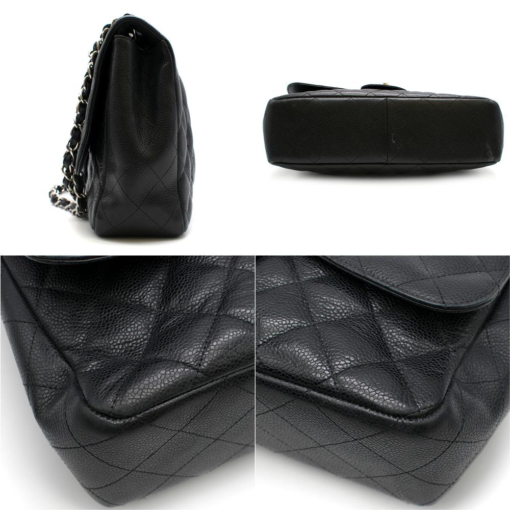 Chanel Black Caviar Leather Large Classic Flap  1