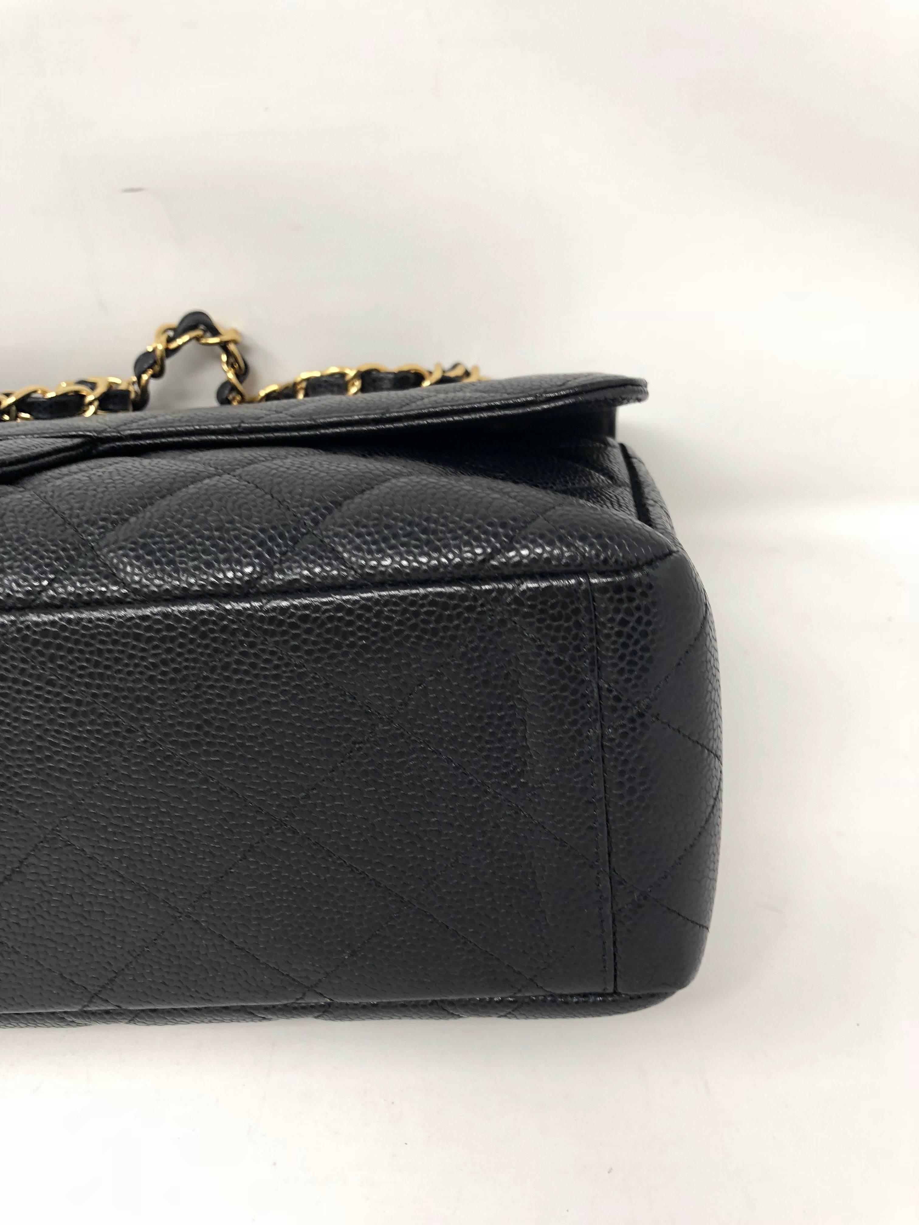 Women's or Men's Chanel Black Caviar Leather Maxi Bag 