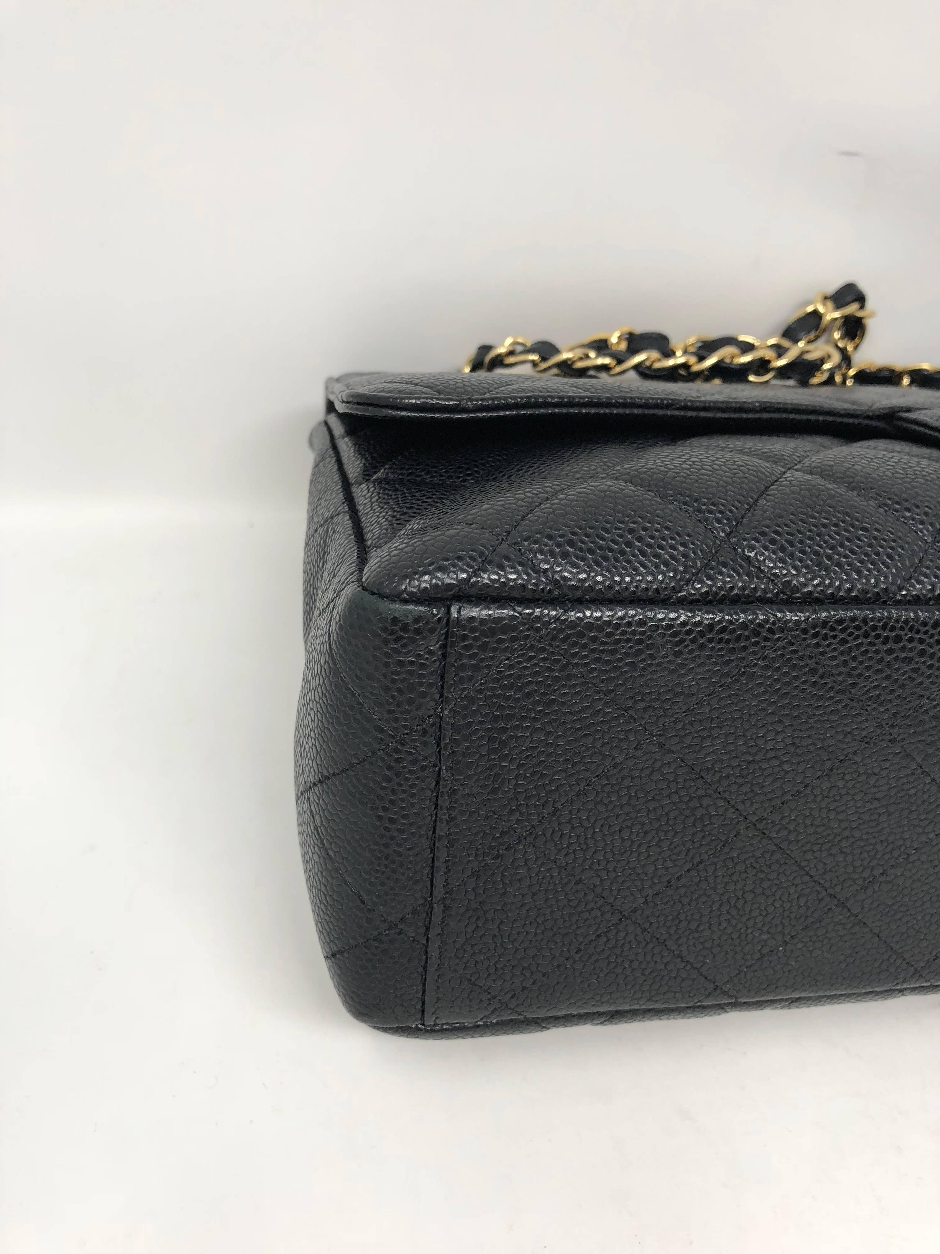 Chanel Black Caviar Leather Maxi Bag  2