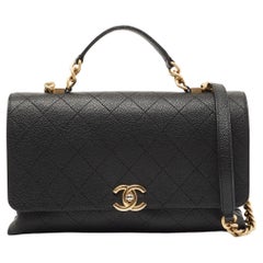Chanel Black Caviar Leather Medium Chic Affinity Flap Shoulder Bag