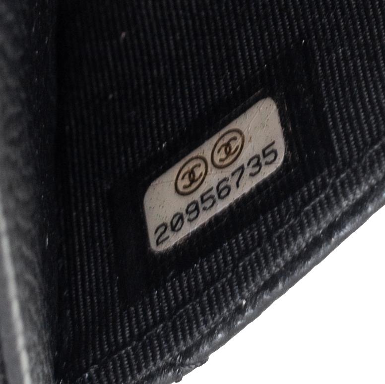 Chanel Black Caviar Leather Medium Flap Wallet 4