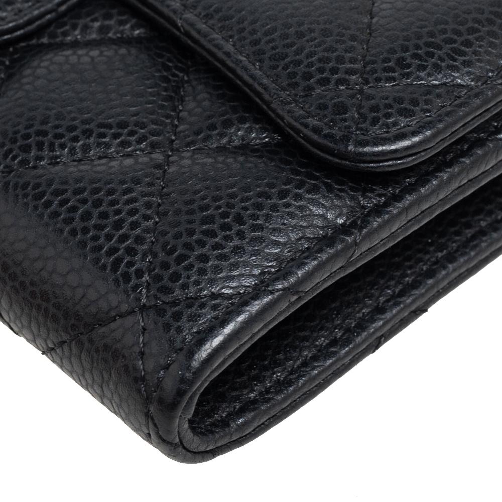 chanel caviar bifold wallet