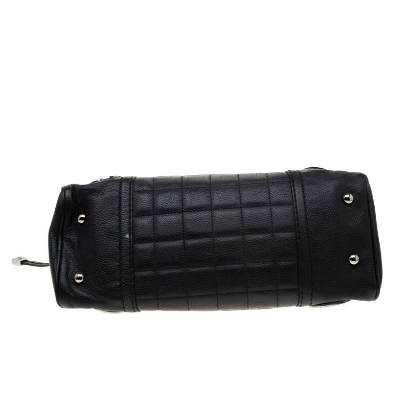 Chanel Black Caviar Leather Mini Bowler Bag 9