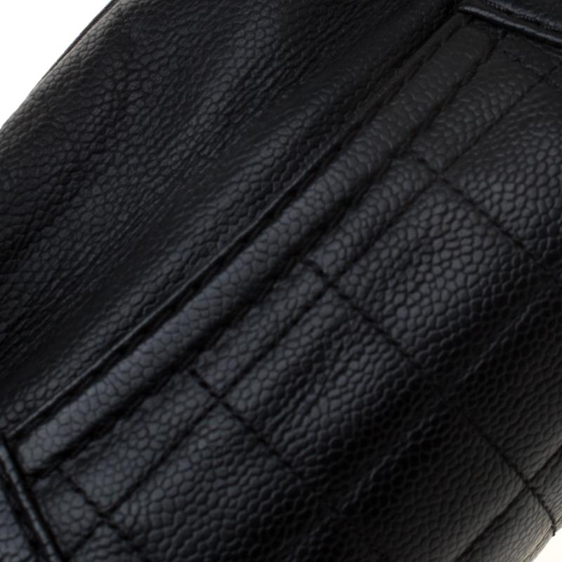 Chanel Black Caviar Leather Mini Bowler Bag 5