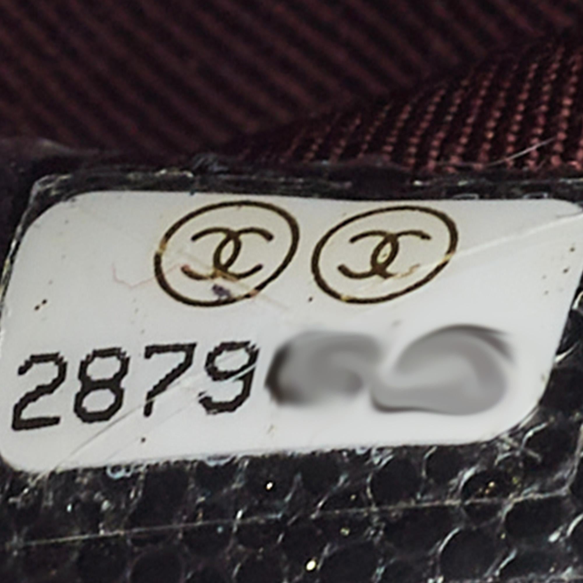 Chanel Black Caviar Leather Mini O Case Zip Pouch 3