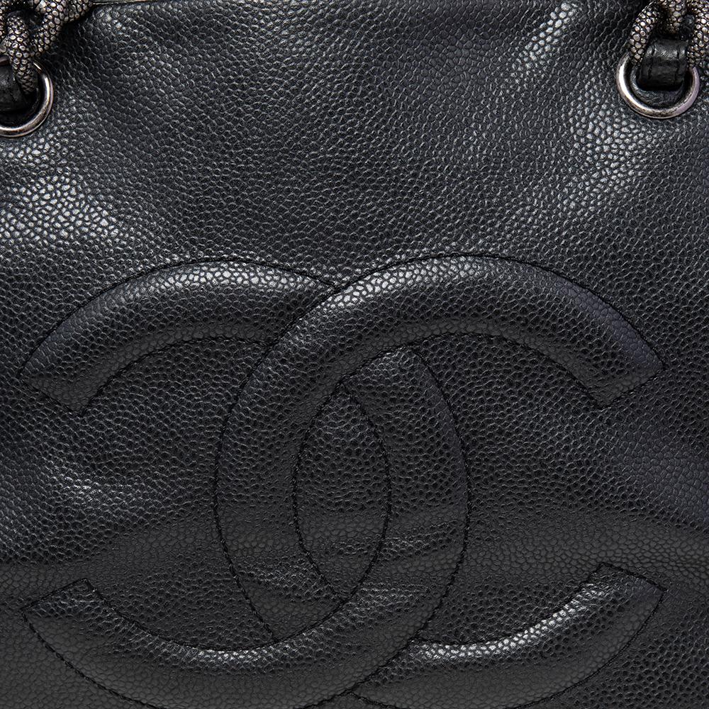Chanel Black Caviar Leather Petite Timeless Tote 5