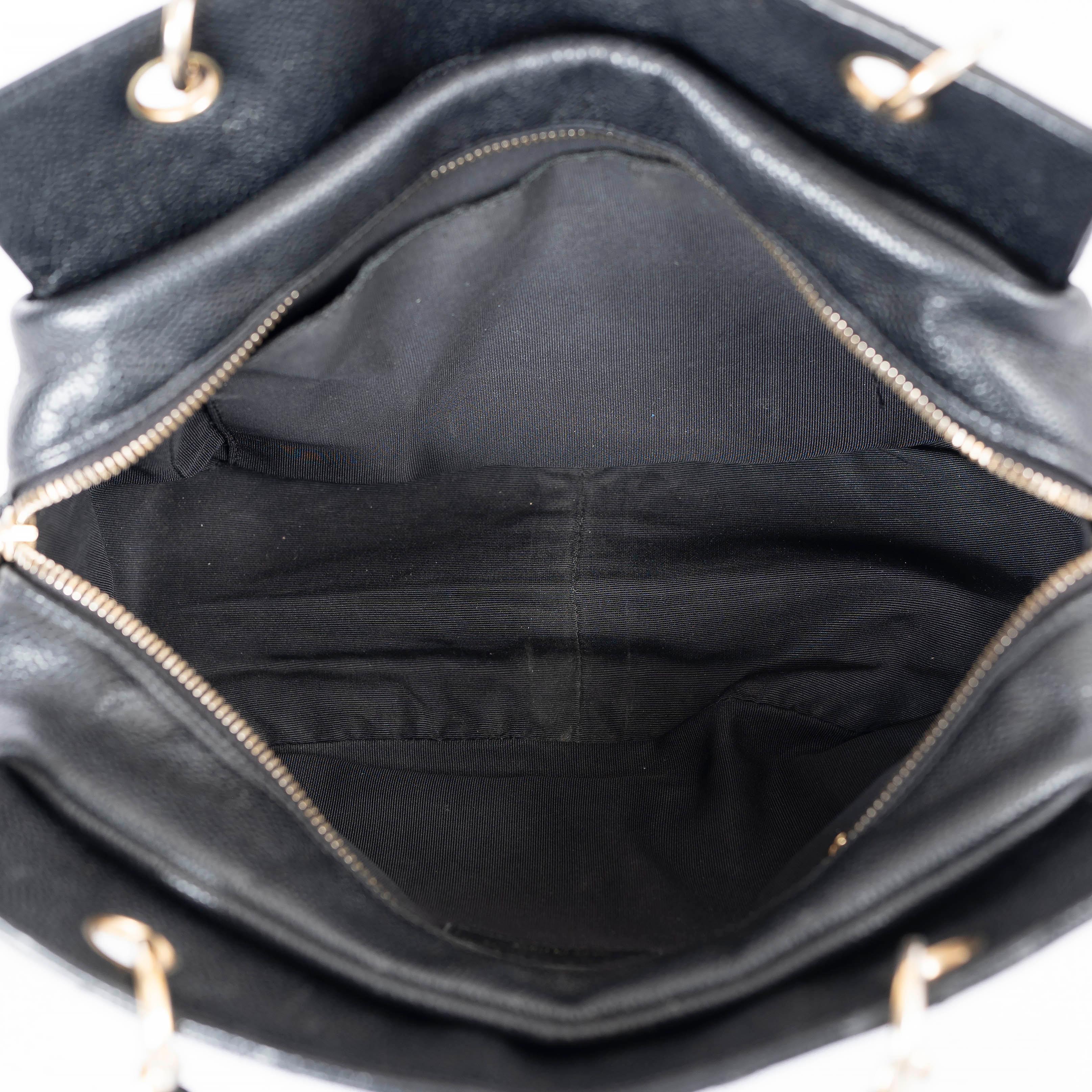 CHANEL black Caviar leather PETITE TIMELESS TOTE PTT Bag 2
