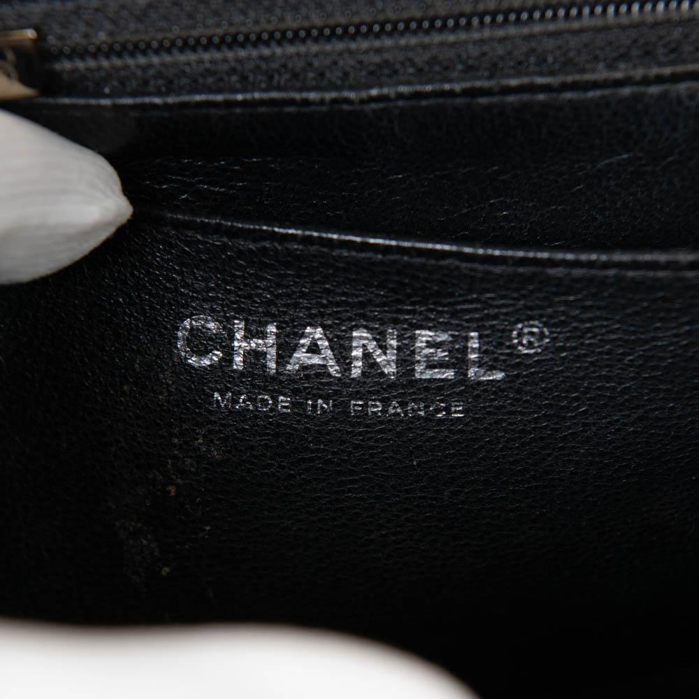 Chanel Black Caviar Leather Quilted Mini Square Flap 6