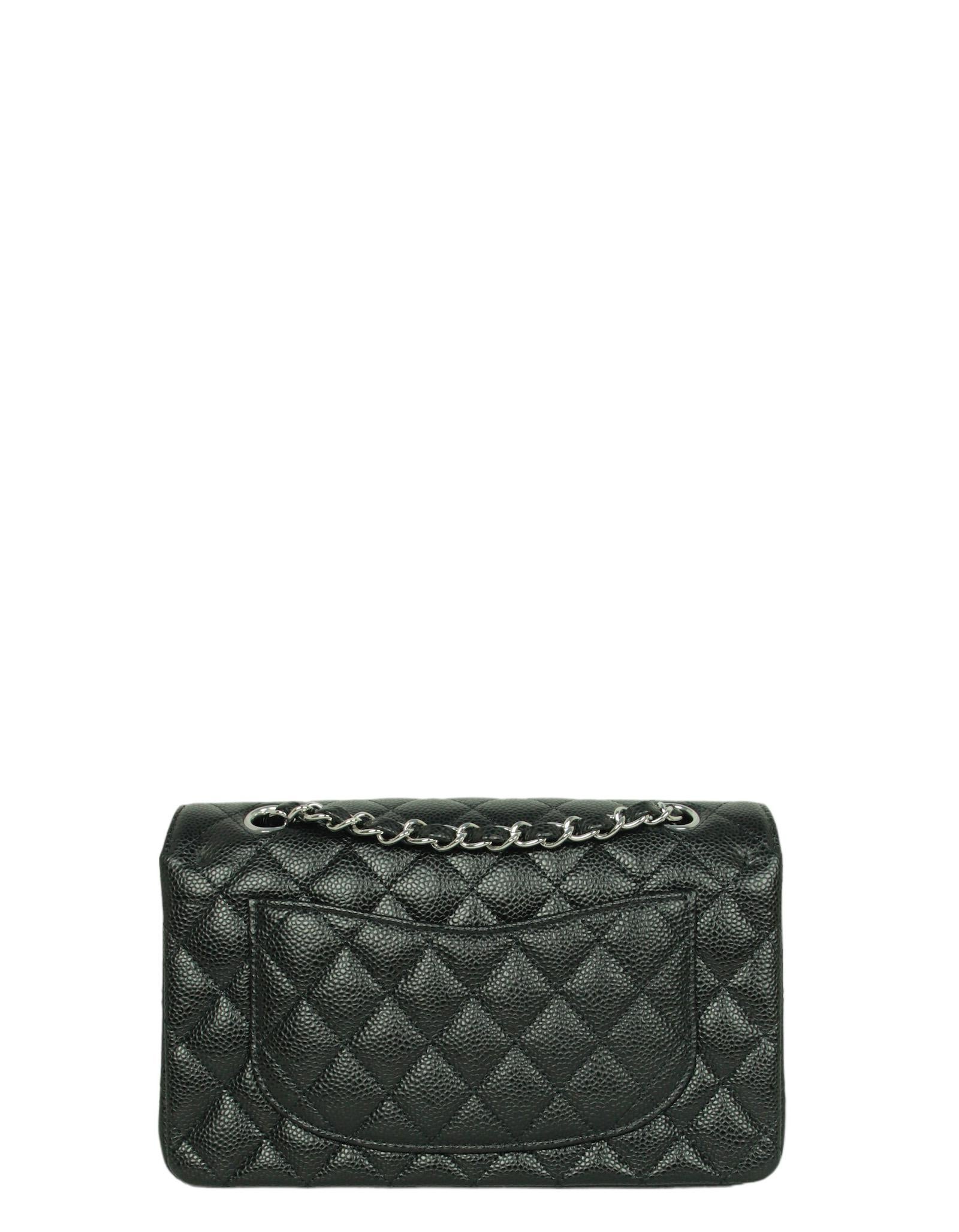 Women's Chanel Black Caviar Leather Quilted Small 9