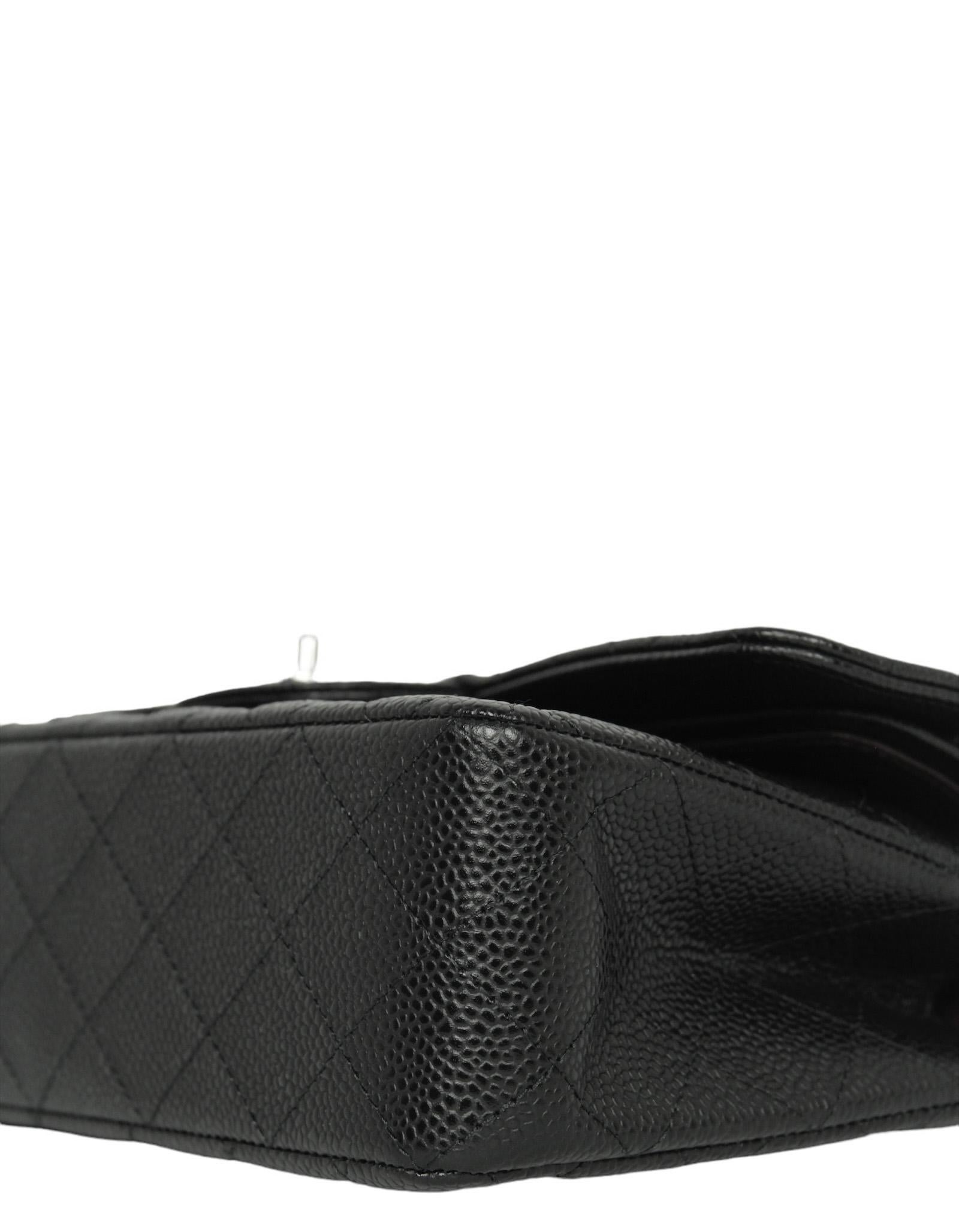 Chanel Negro Caviar Piel Acolchado Pequeño 9