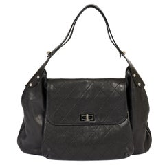 Chanel Black Caviar Leather Shoulder Bag