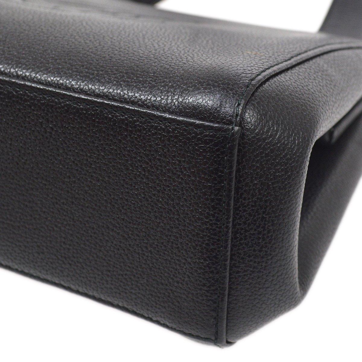 CHANEL Black Caviar Leather Small Kelly Style Evening Party Top Handle Bag 1