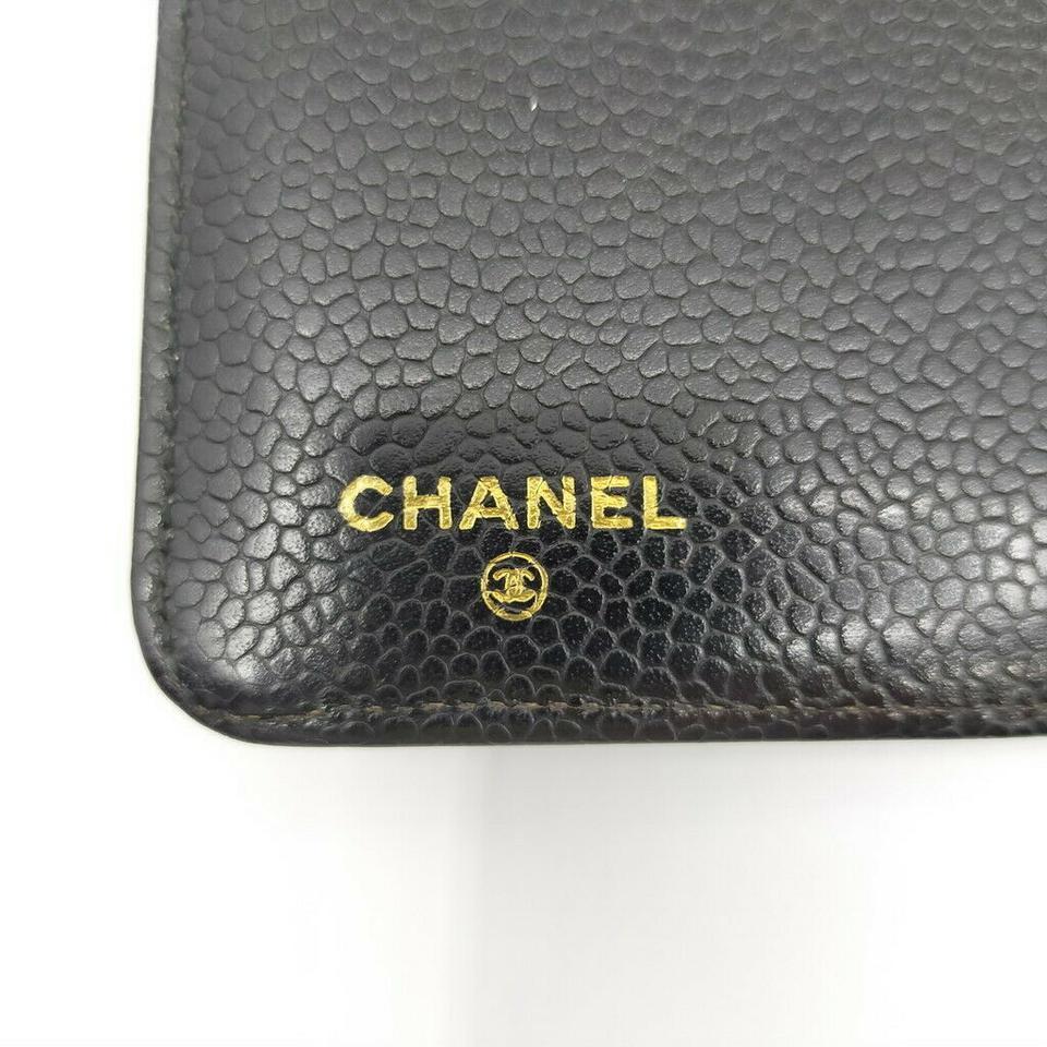 Chanel Black Caviar Leather Small Ring Agenda Diary Cover Notebook 863283 4