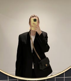 Chanel Black Caviar Leather Sweetheart Rectangular Mini Flap Bag