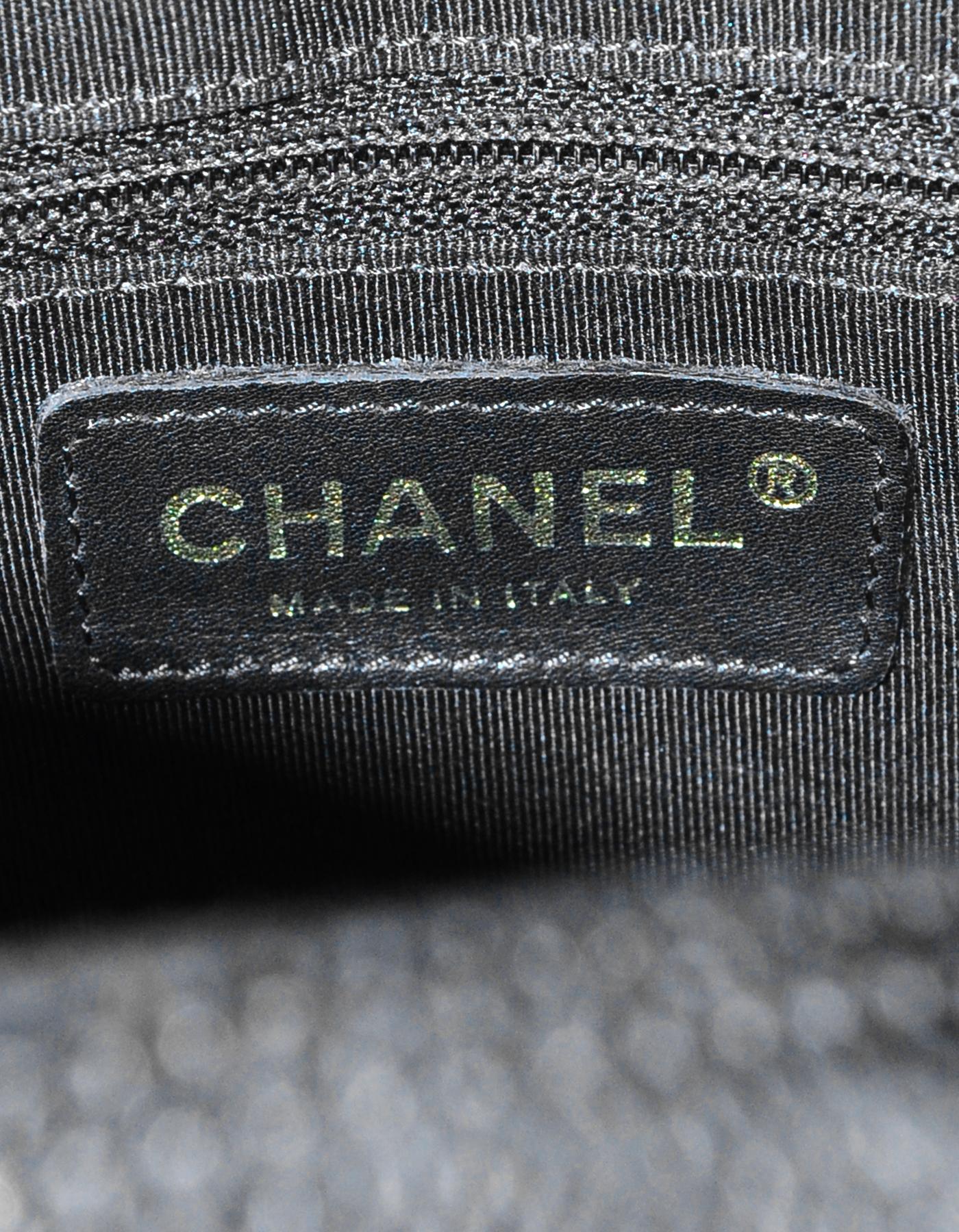 Chanel Black Caviar Leather Timeless CC Bowler Bag 1