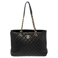 Chanel Black Caviar Leather Timeless Classic Shopper Tote