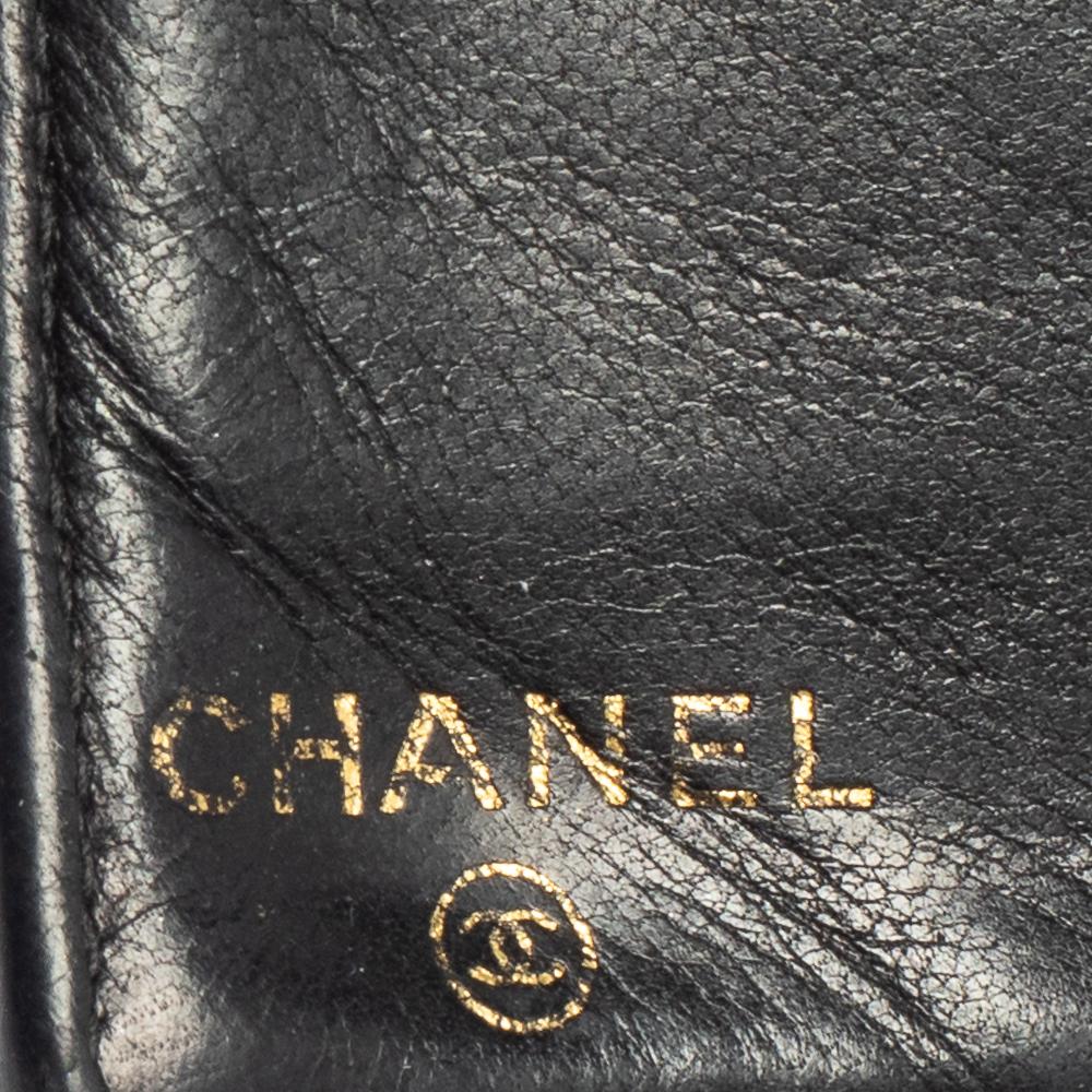 Chanel Black Caviar Leather Timeless French Purse Wallet 2