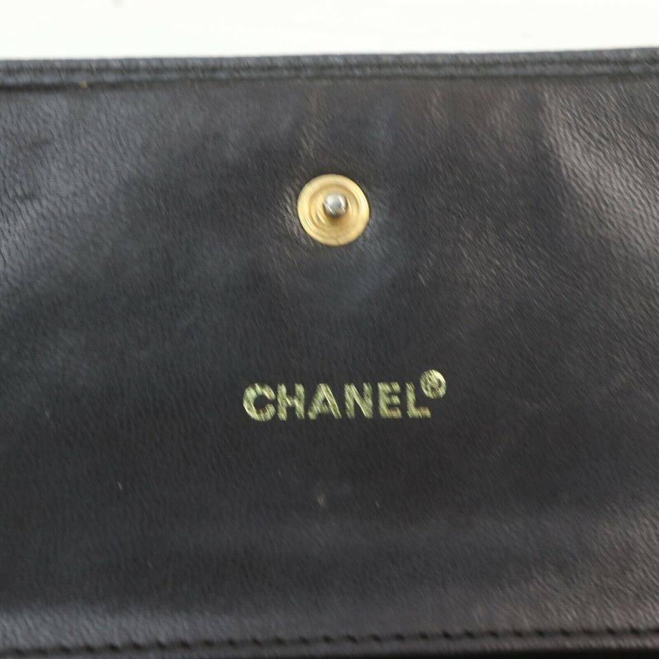 Chanel Black Caviar Leather Trifold CC Logo Wallet  862108 4