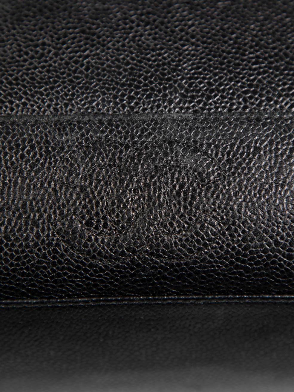 Chanel Black Caviar Leather Triple CC Shoulder Bag 3