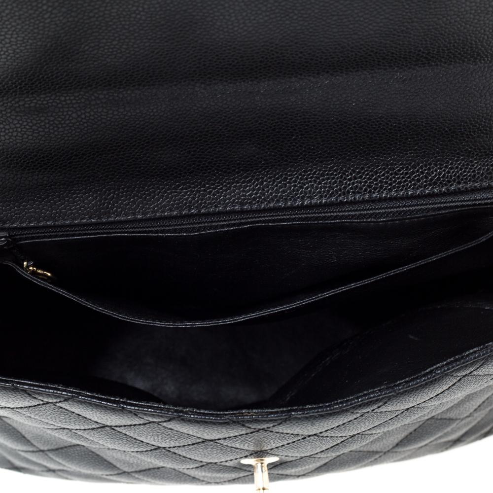 Chanel Black Caviar Leather Vintage Kelly Bag 6