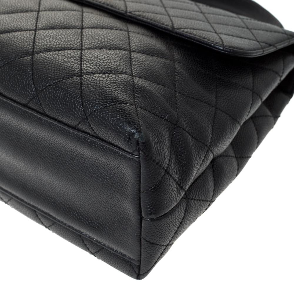 Chanel Black Caviar Leather Vintage Kelly Bag 1