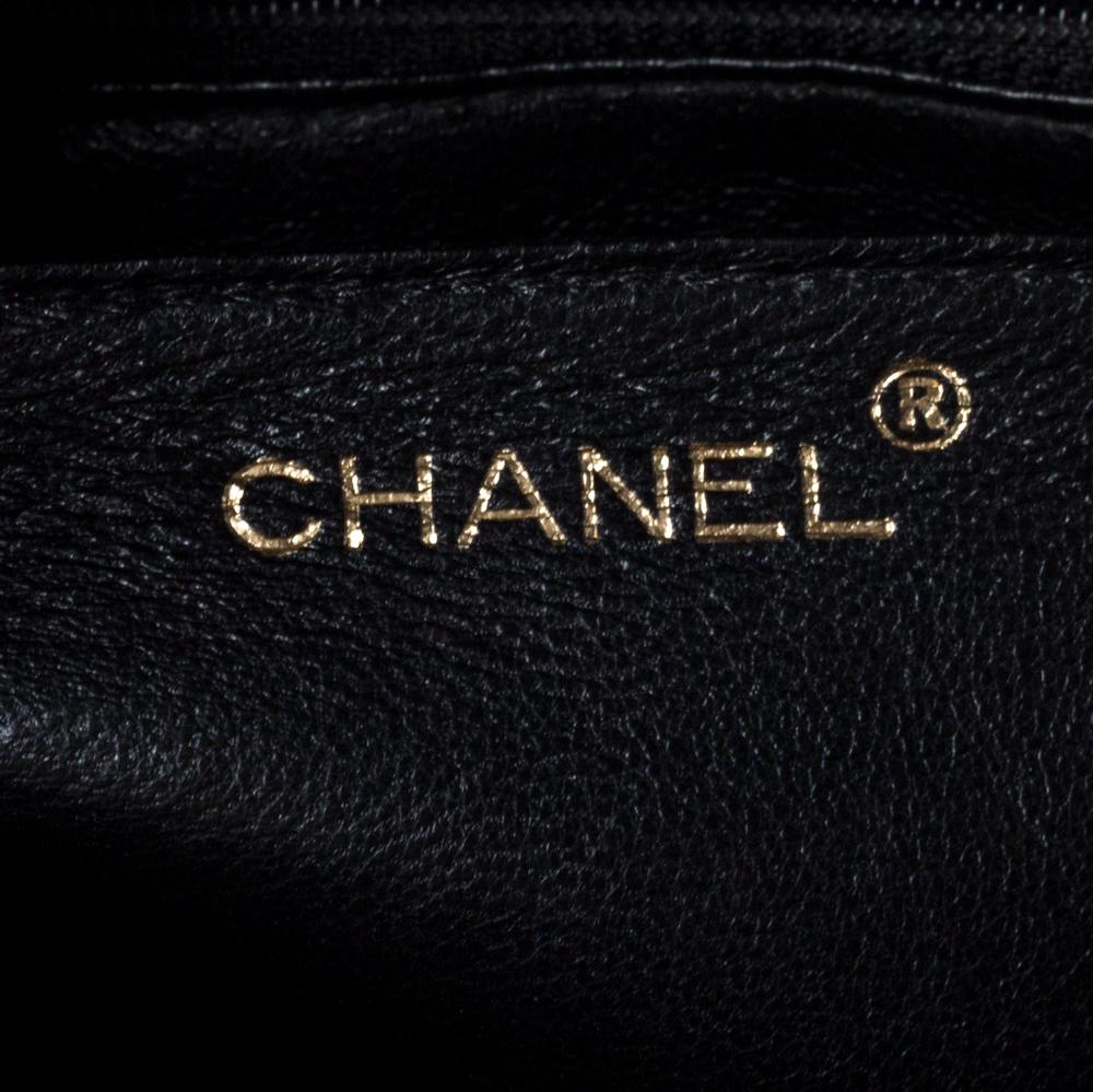 Chanel Black Caviar Leather Vintage Kelly Bag 3