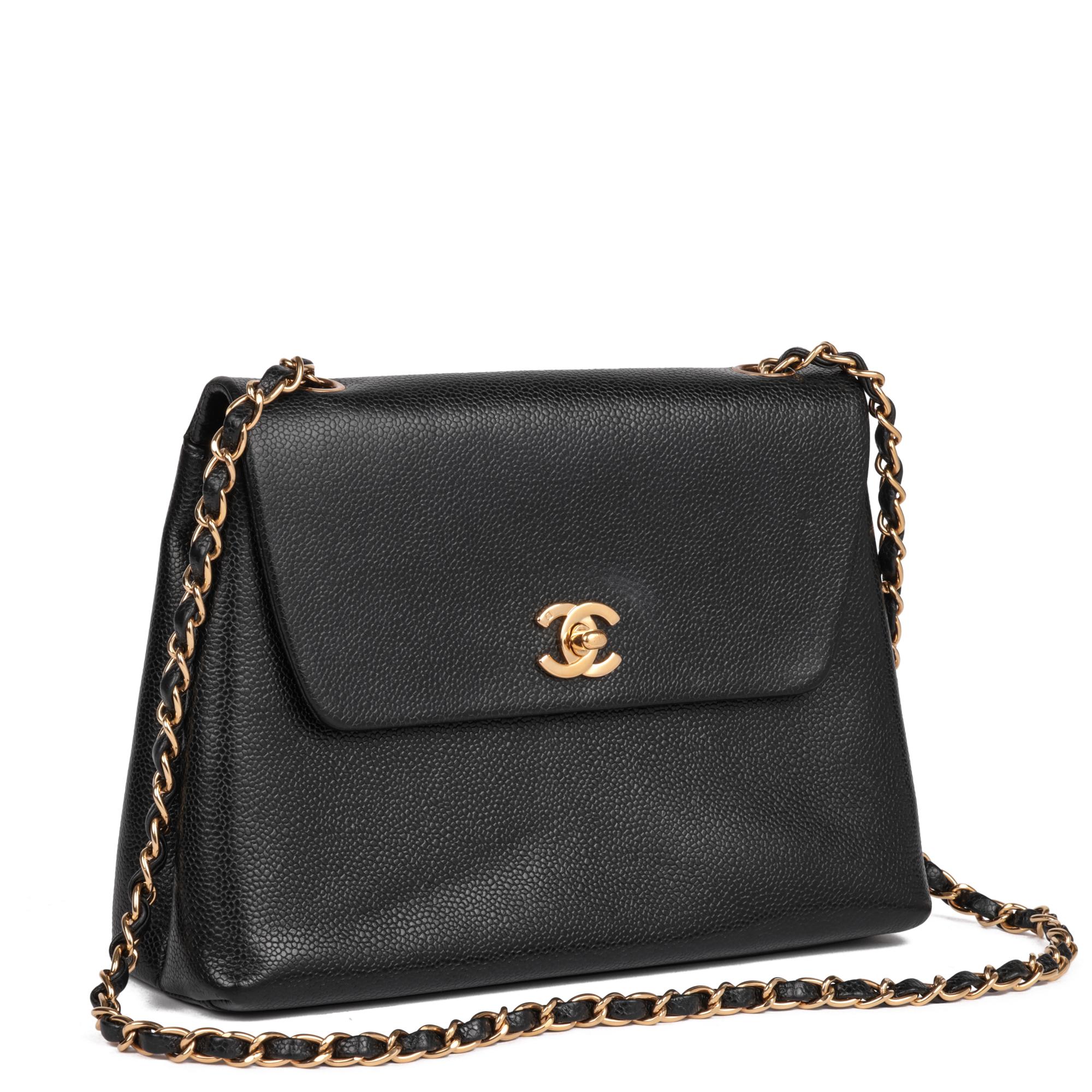 CHANEL
Black Caviar Leather Vintage Medium Classic Single Flap Bag

Xupes Reference: HB5181
Serial Number: 5423490
Age (Circa): 1997
Accompanied By: Chanel Dust Bag, Care Booklet, Authenticity Card
Authenticity Details: Authenticity Card, Serial