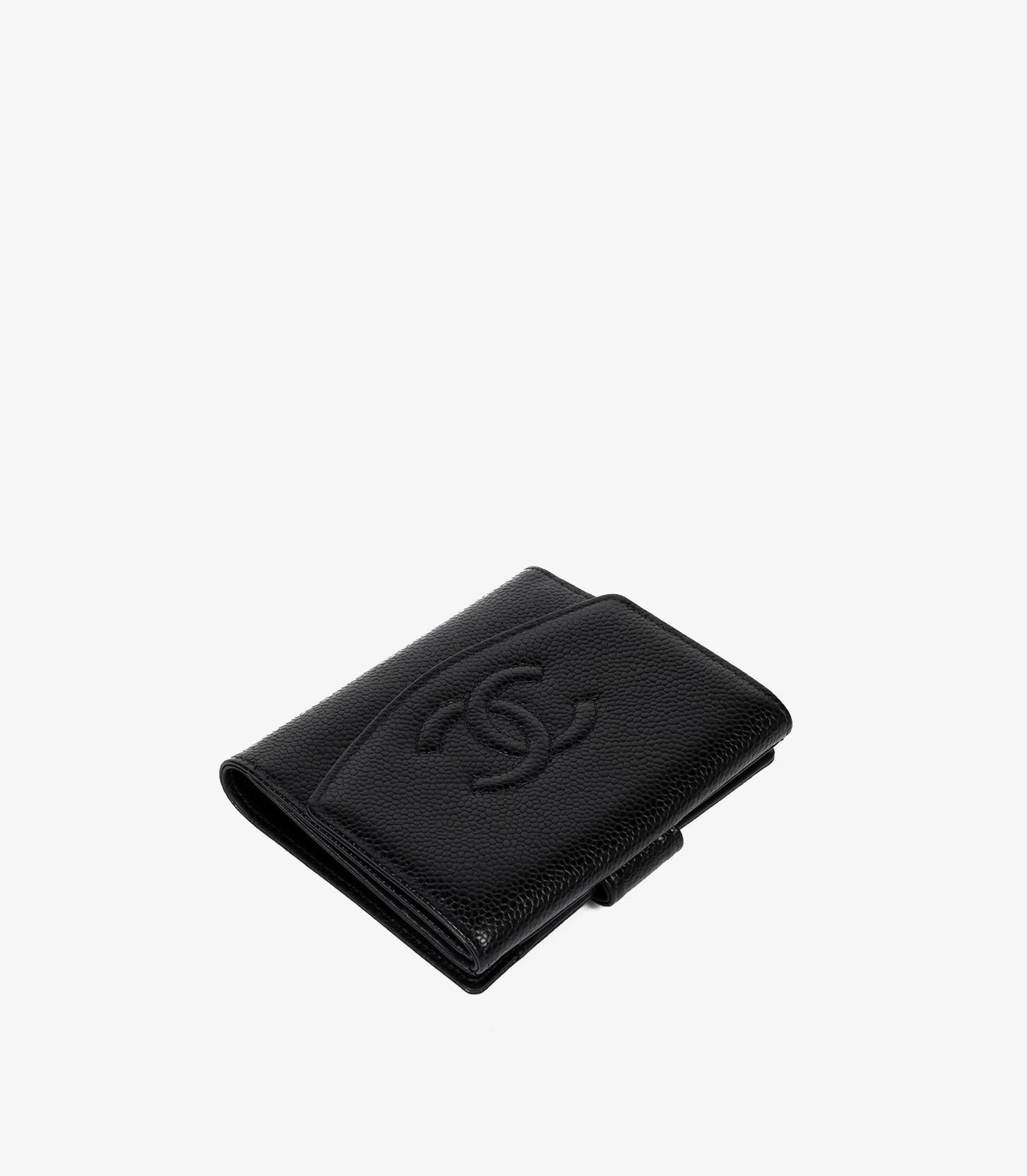 Chanel Black Caviar Leather Vintage Timeless Compact Wallet

Product Details
Xupes Ref: AA0312
Brand: Chanel
Model: Timeless Compact Wallet
Type:  Wallet
Serial Number: 7564482
Age: 2002
Accompanied By: Chanel Box, Authenticity Card, Care Booklet,