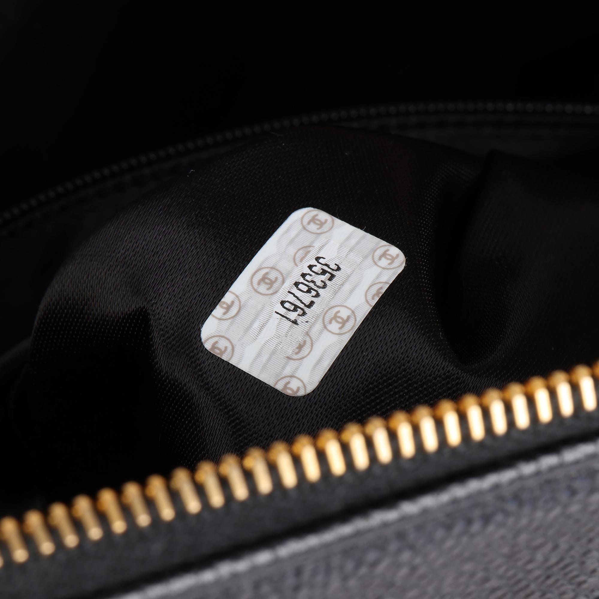 CHANEL Black Caviar Leather Vintage Timeless Shoulder Bag For Sale 6