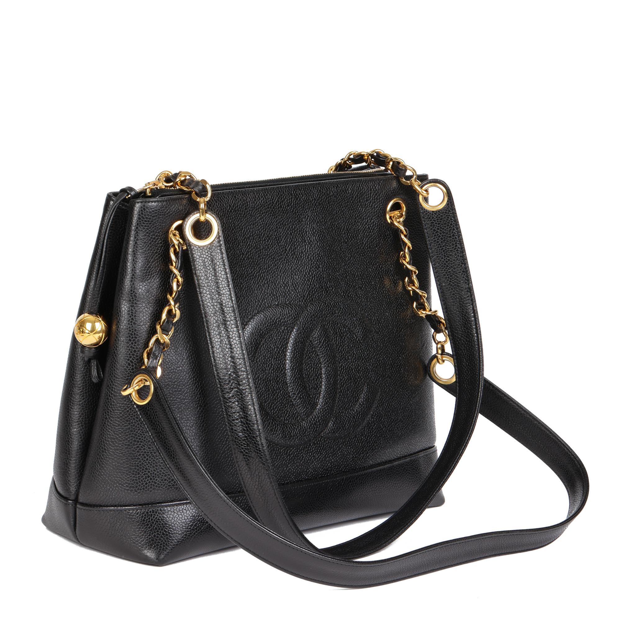 CHANEL
Black Caviar Leather Vintage Timeless Shoulder Tote

Xupes Reference: HB4542
Serial Number: 2447137
Age (Circa): 1991
Accompanied By: Authenticity Card
Authenticity Details: Authenticity Card, Serial Sticker (Made in Italy)
Gender: