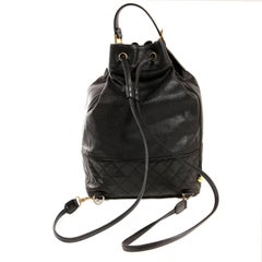 Chanel Black Caviar Leather Vintage XL Backpack