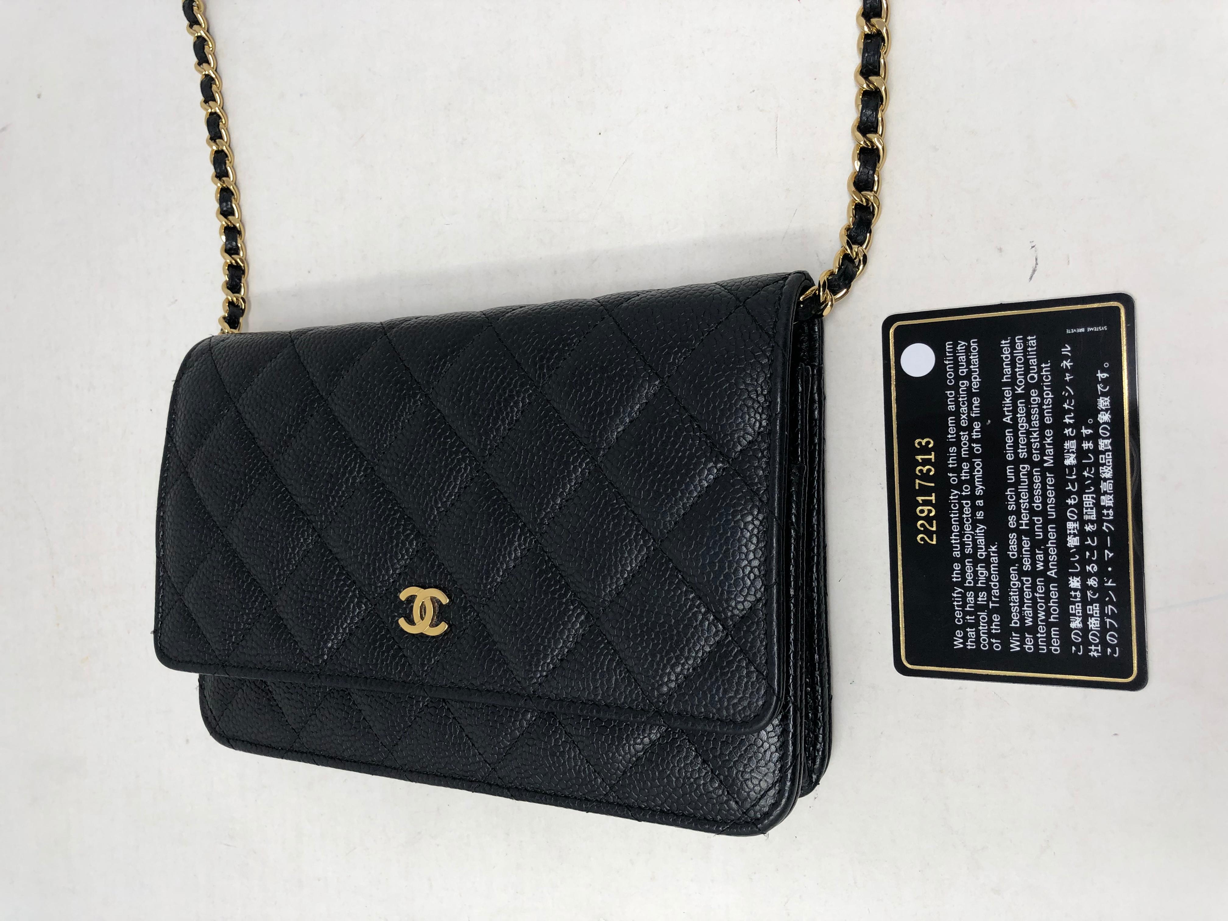 Chanel Black Caviar Leather WOC  6