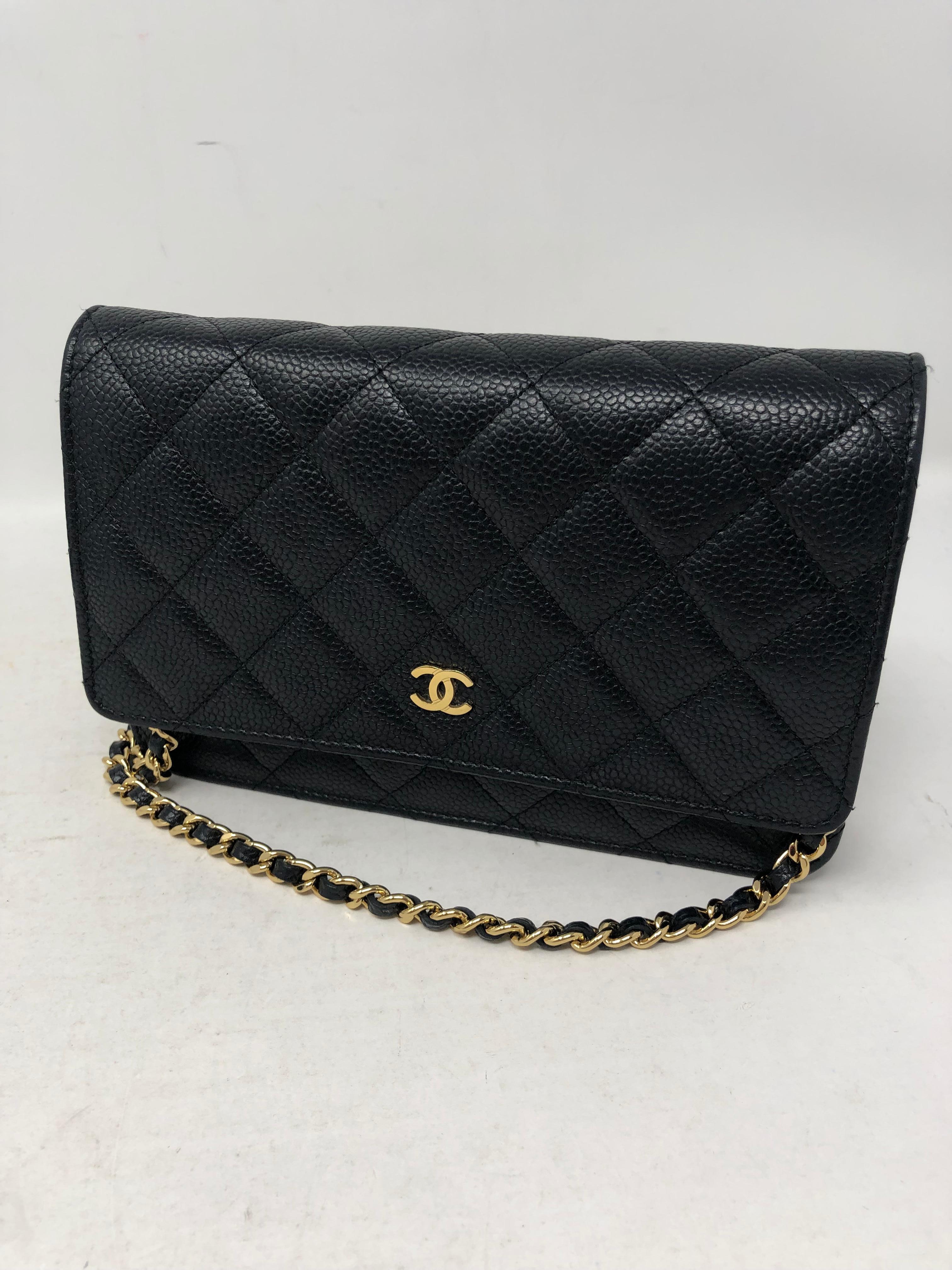 Chanel Black Caviar Leather WOC  2