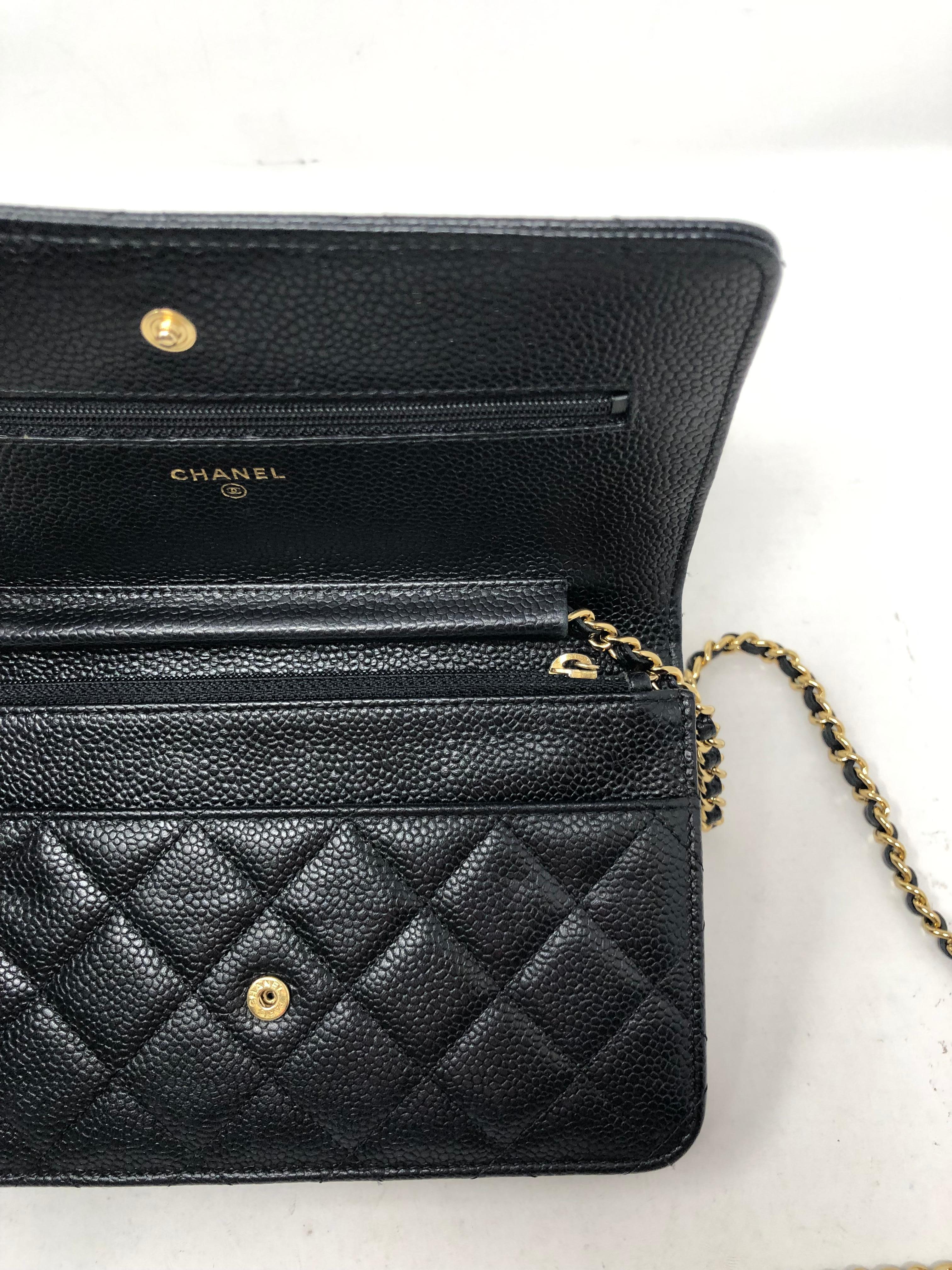 Chanel Black Caviar Leather WOC  3
