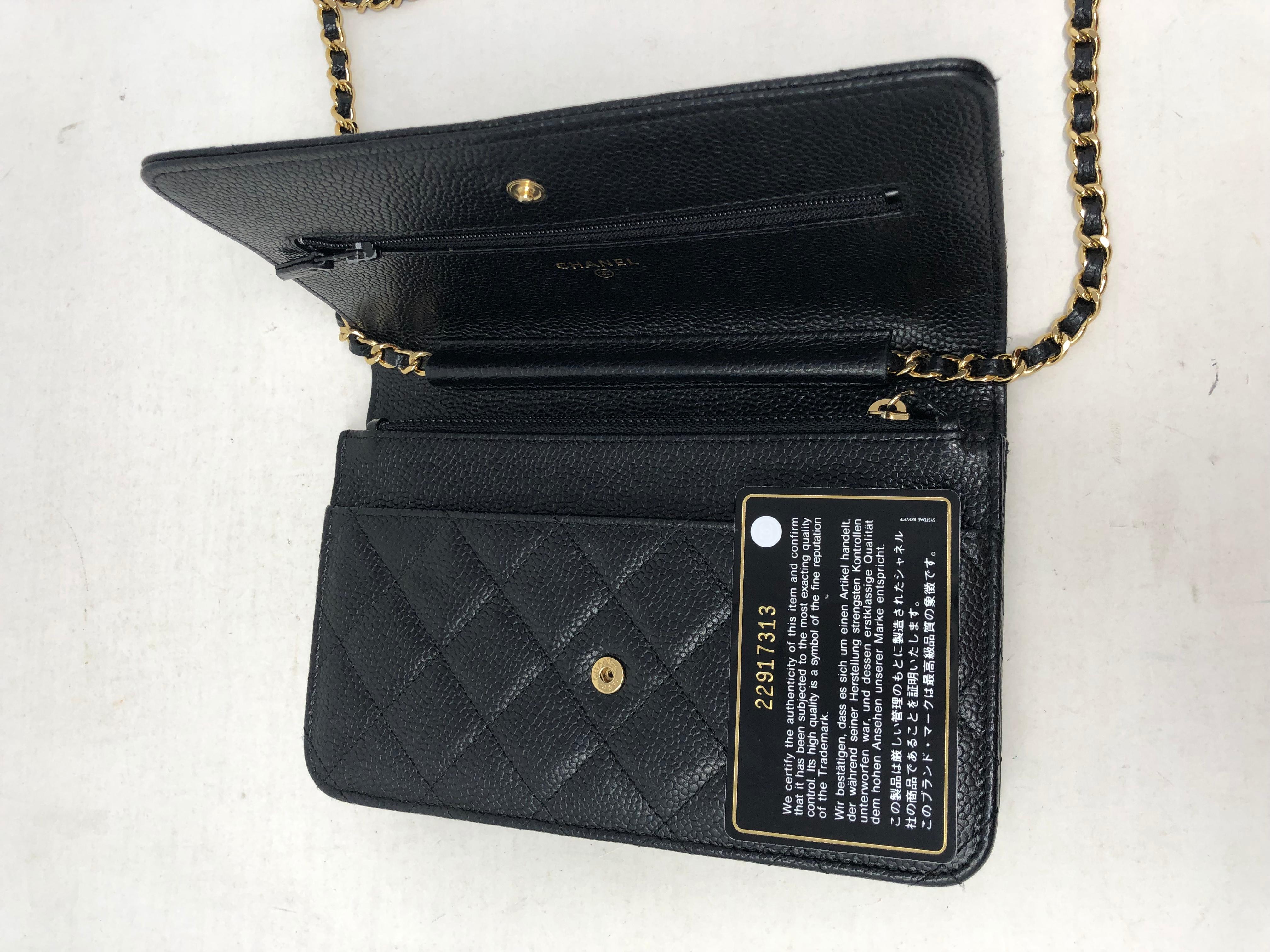 Chanel Black Caviar Leather WOC  5