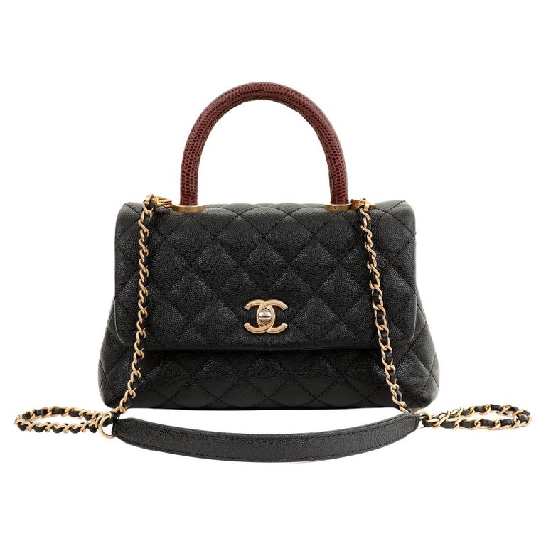Chanel Flap Bag With Handle - 383 For Sale on 1stDibs  chanel cf handle, chanel  flap with handle, chanel chain handle flap bag