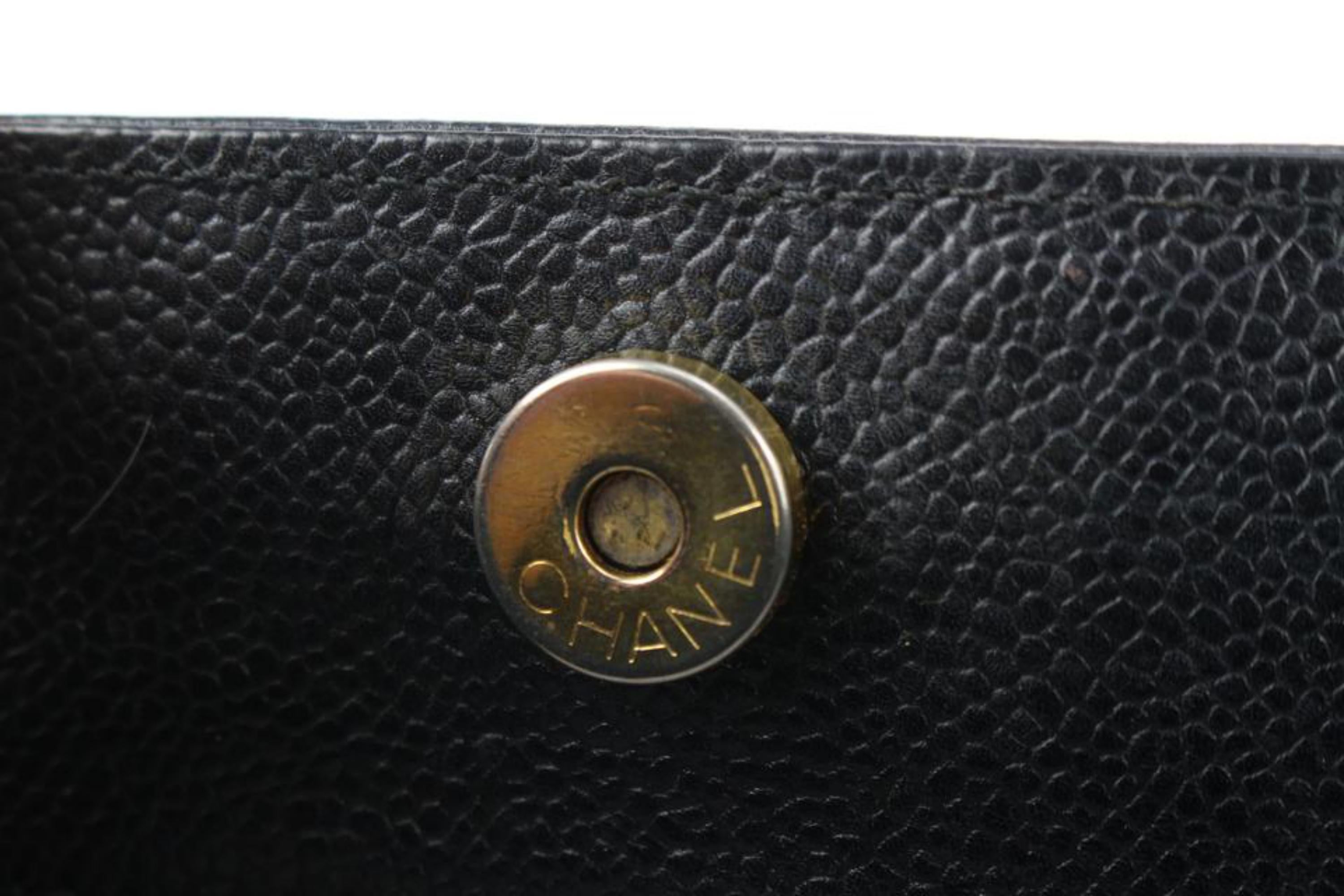 Chanel Black Caviar Logo Shopper Tote Bag 10c131s 7