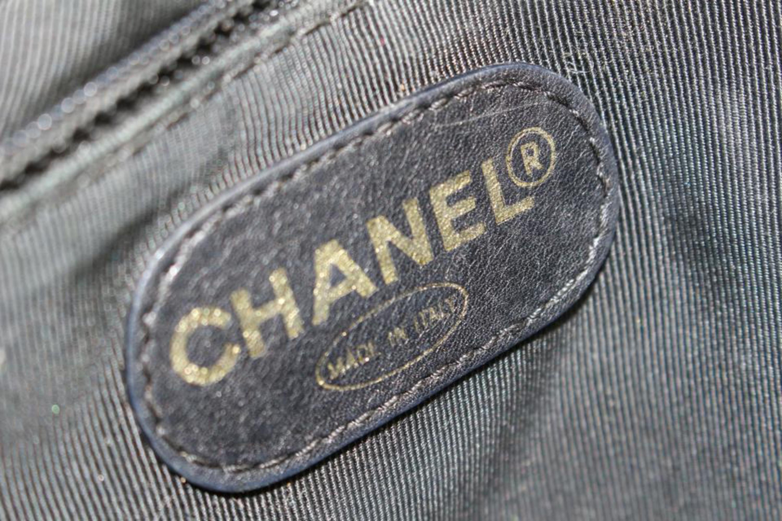 Chanel Black Caviar Logo Shopper Tote Bag 10c131s 1