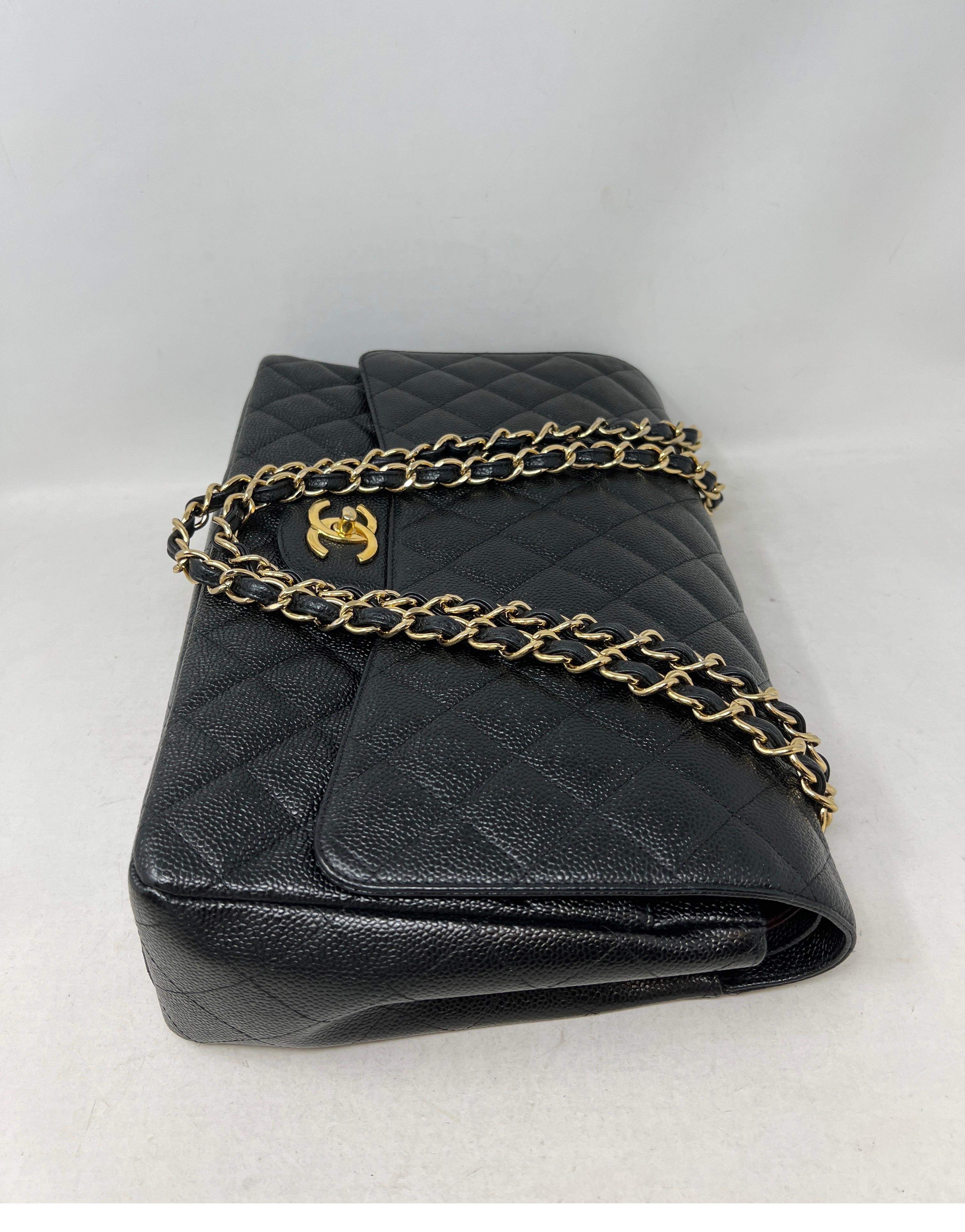 Chanel Black Caviar Maxi Bag 6