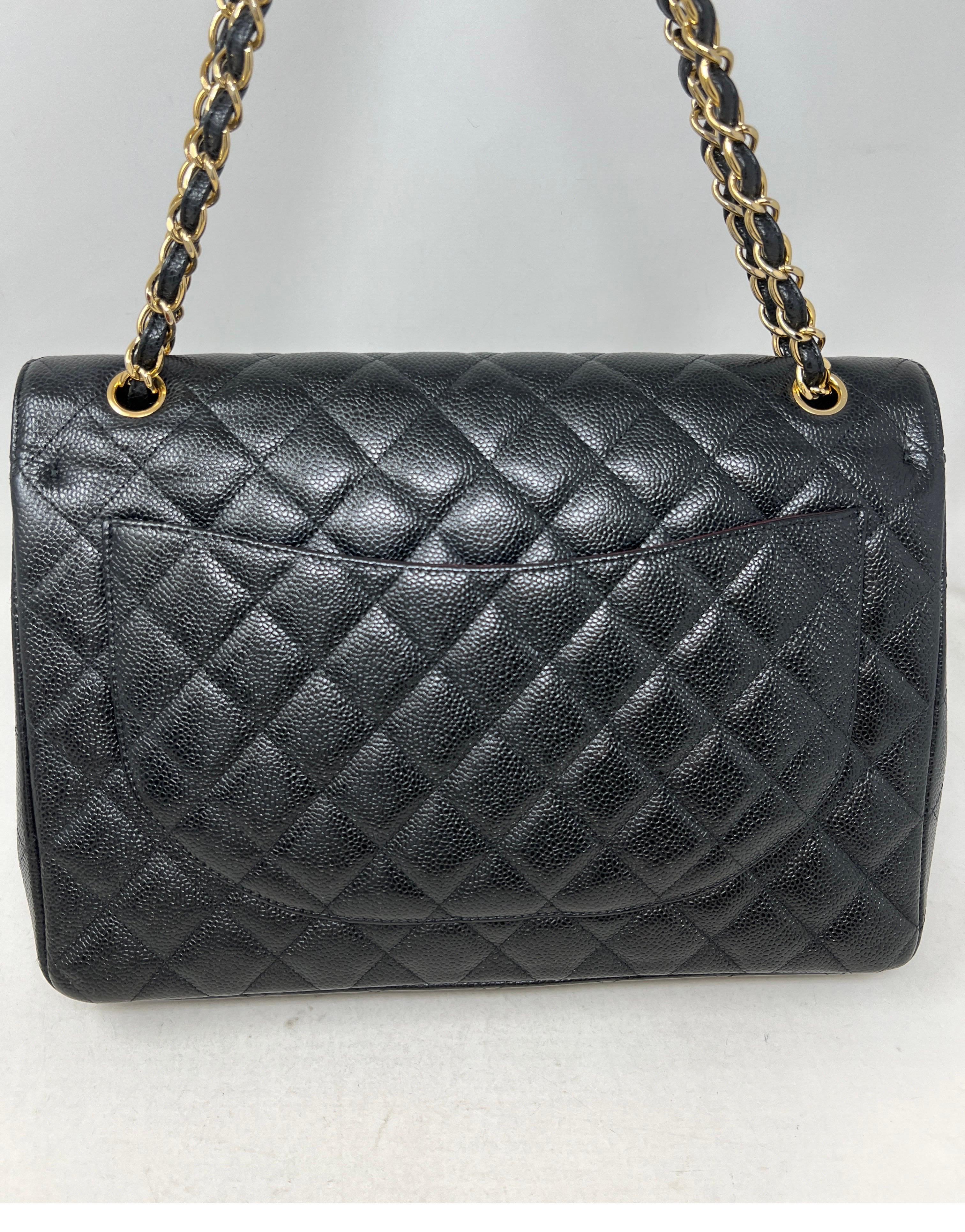 Chanel Black Caviar Maxi Bag 7