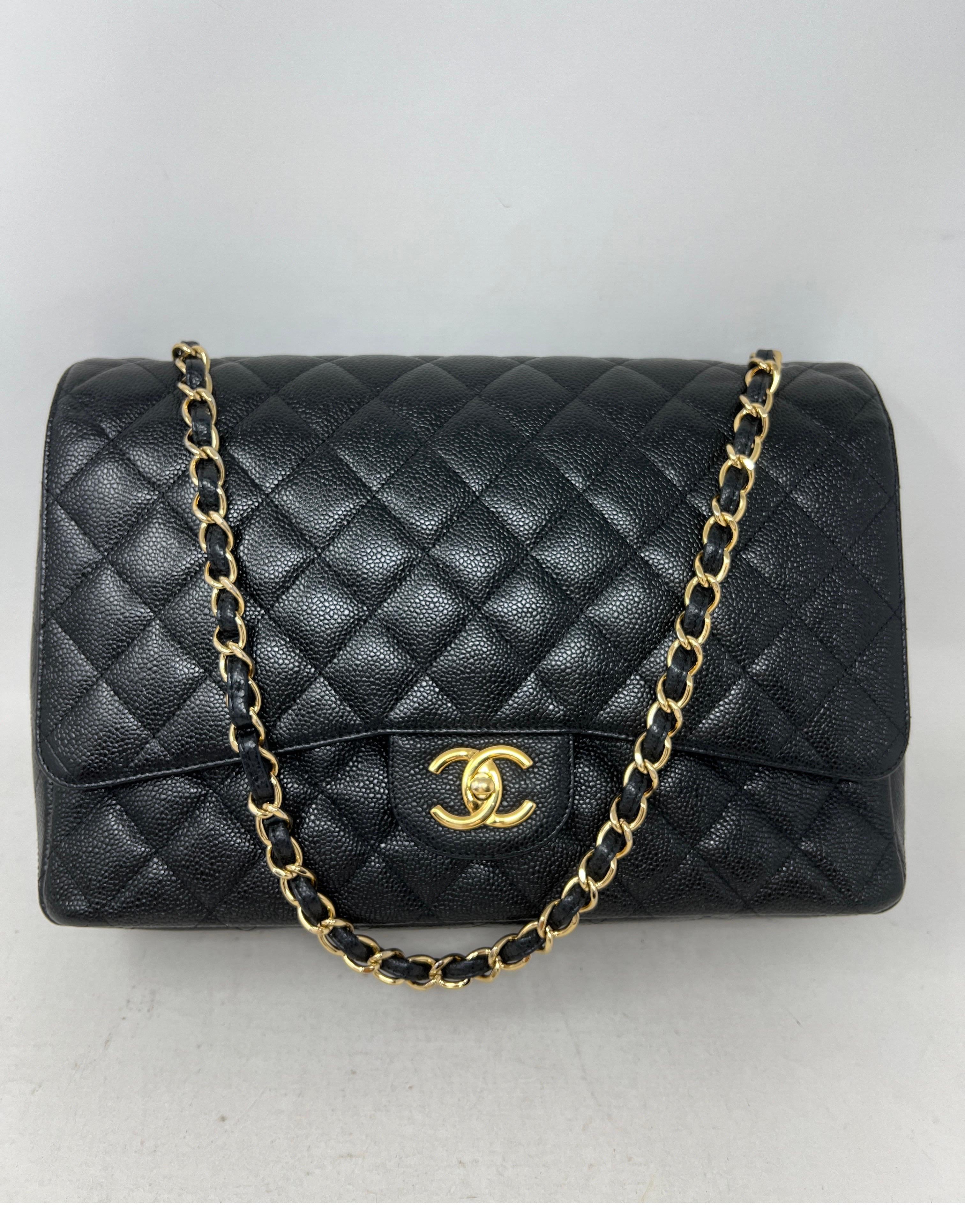 Chanel Black Caviar Maxi Bag 12