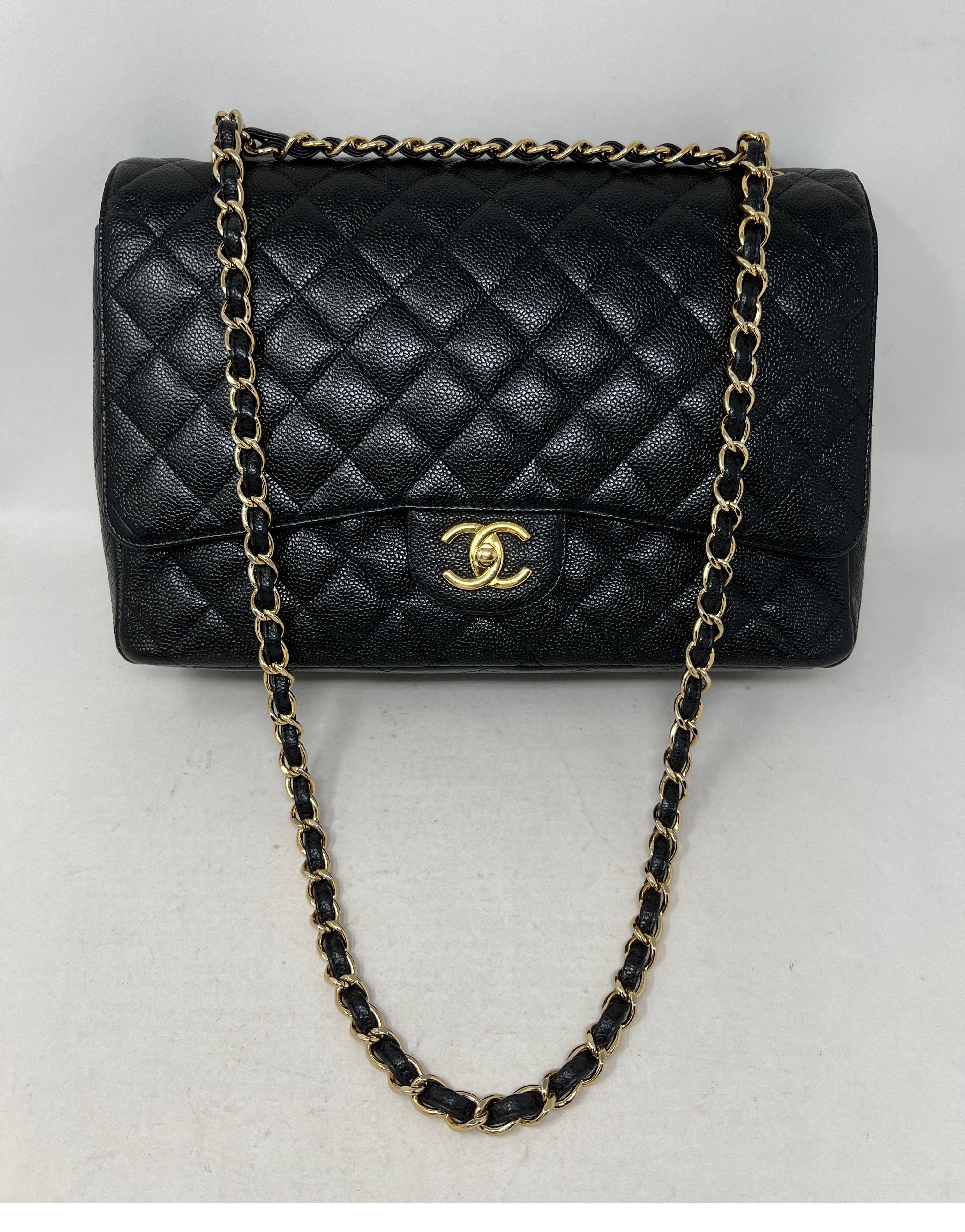 Chanel Black Caviar Maxi Bag 13