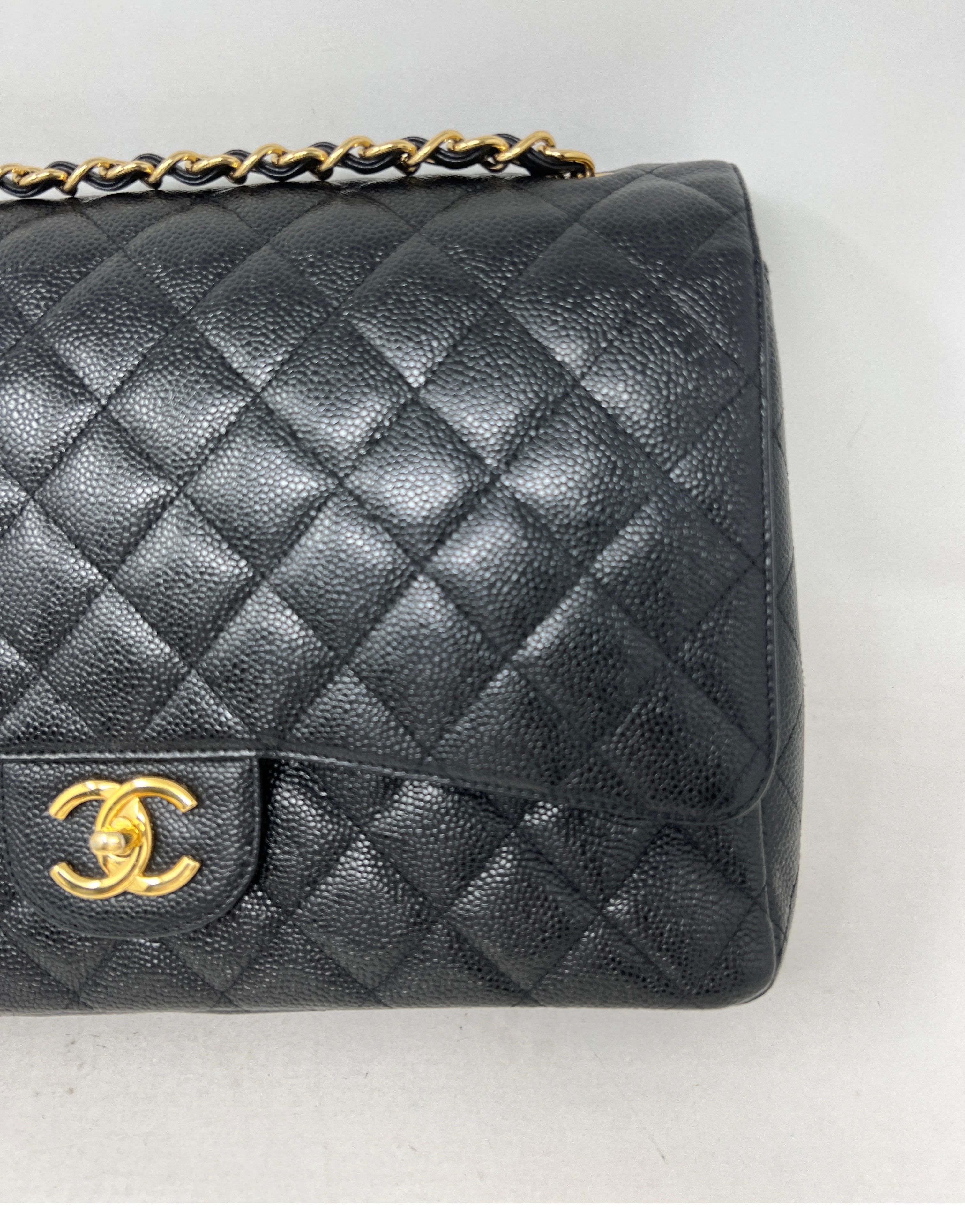 Chanel Black Caviar Maxi Bag 15