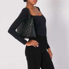 Chanel Black Caviar Medallion Tote Bag Small