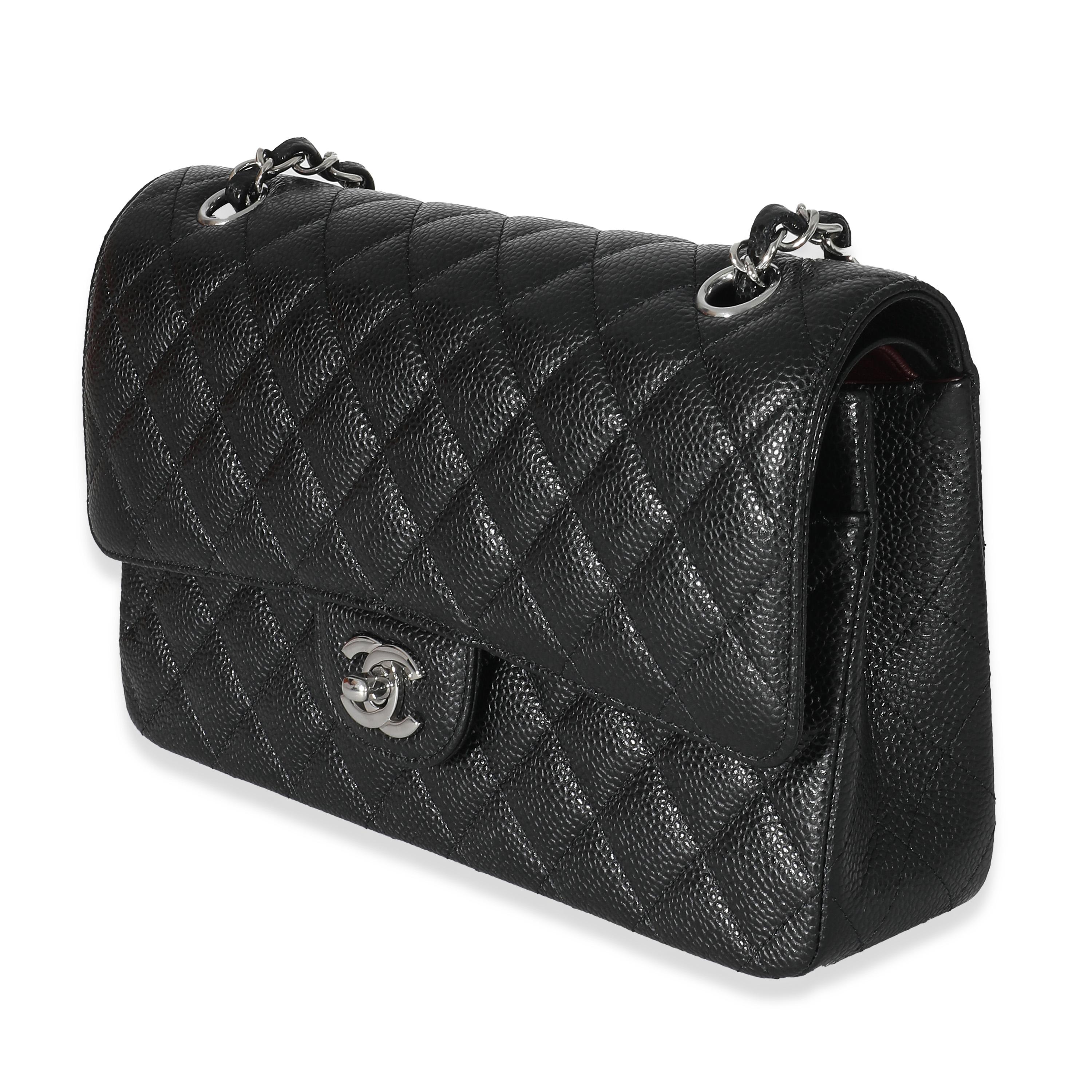 Women's or Men's Chanel Black Caviar Medium Classic Double Flap Bag