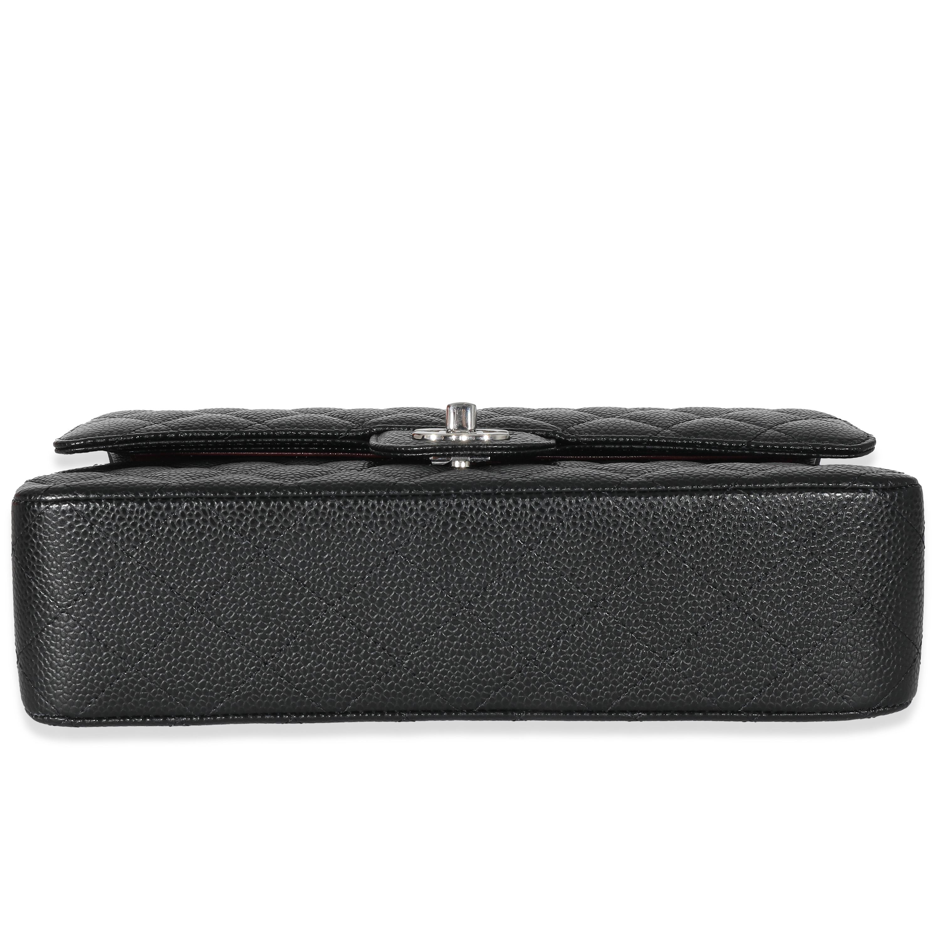 Chanel Black Caviar Medium Classic Double Flap Bag 3