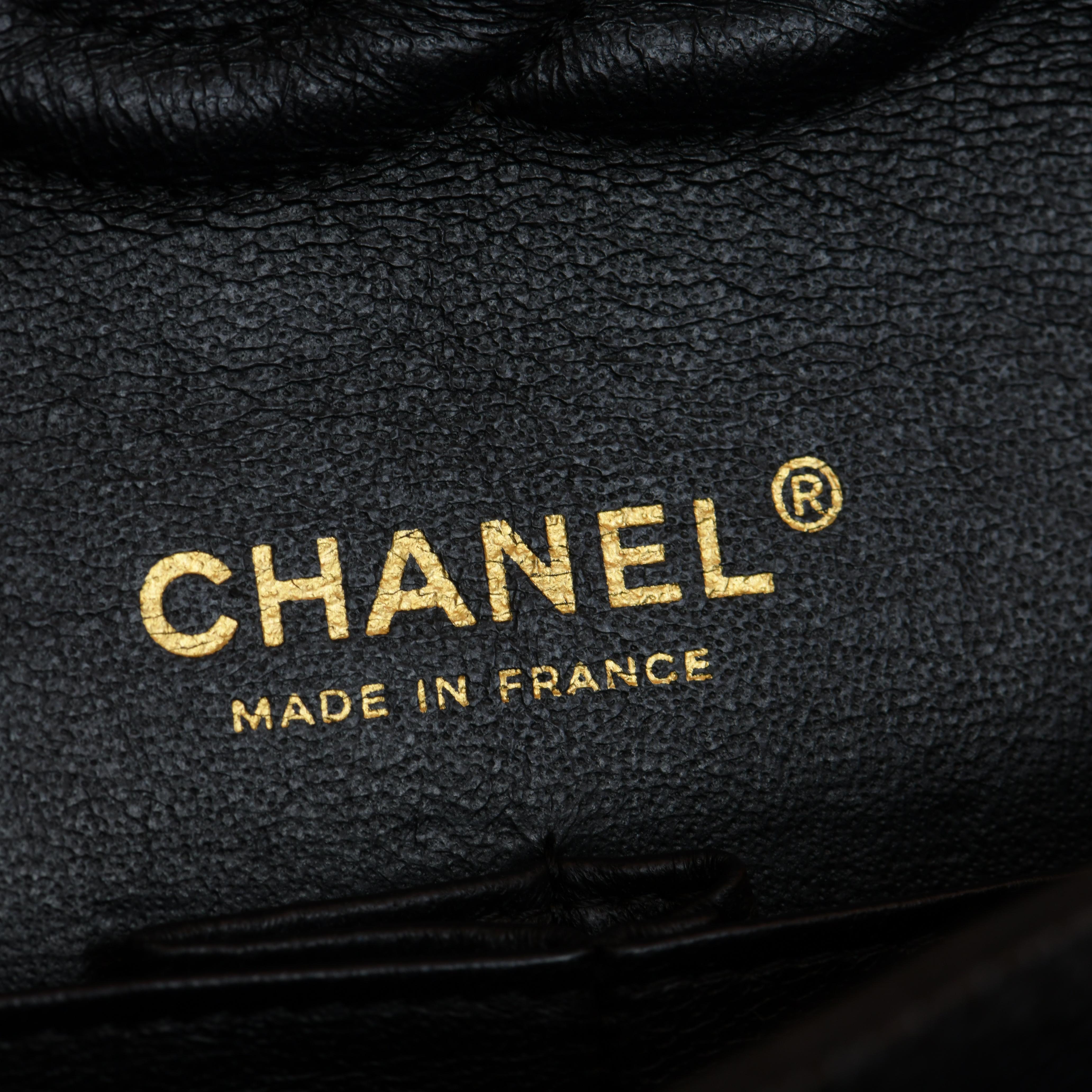 Chanel Black Caviar Medium Classic Double Flap Bag With Dustbag 9