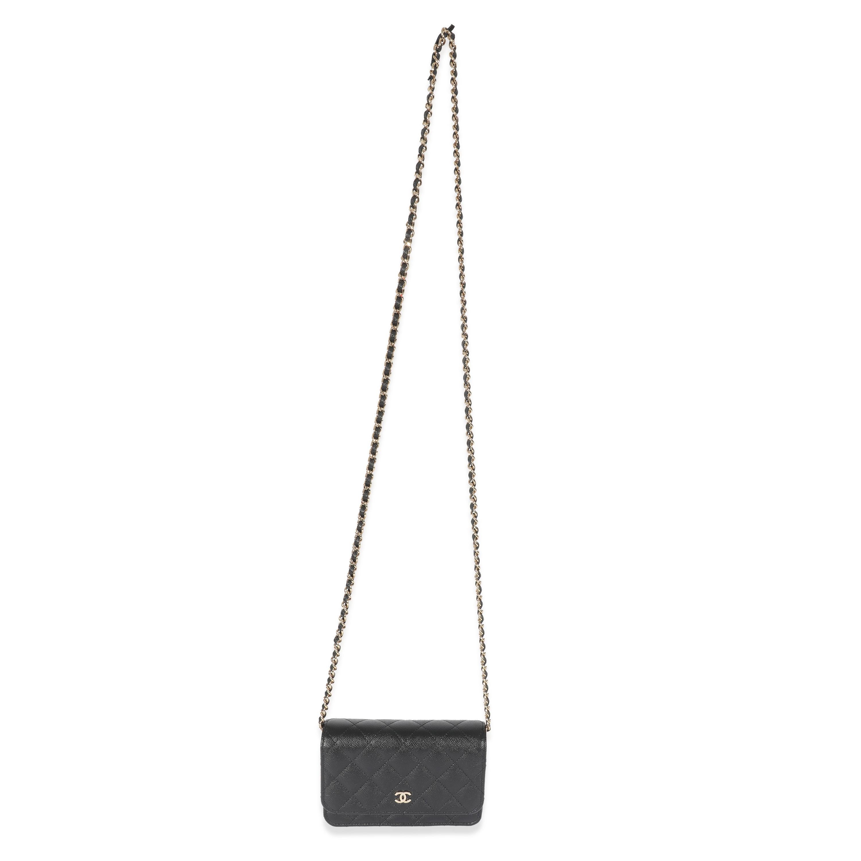 Chanel Black Caviar Mini Wallet On Chain For Sale at 1stDibs chanel