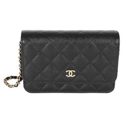 Chanel Black Caviar Mini Wallet On Chain