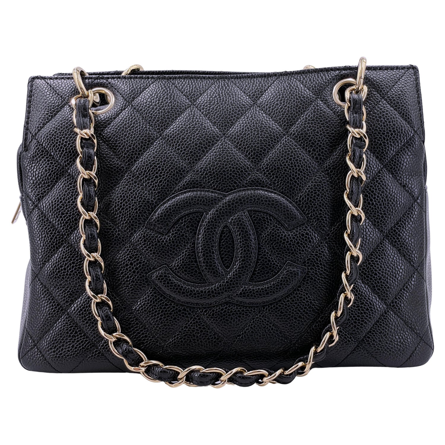 Chanel Black Caviar Timeless Classic Grand Shopper Tote Bag